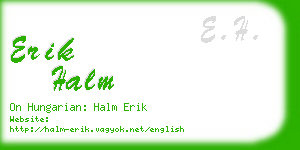 erik halm business card